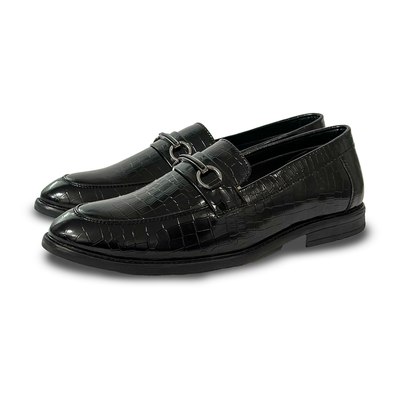 Luxury in Every Step – Italian Croc-Textured Loafers