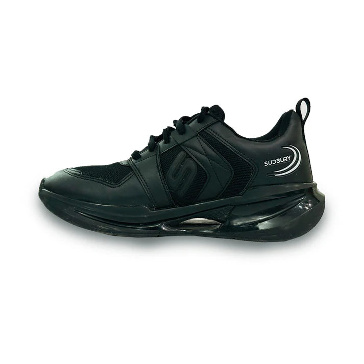 PowerStride Max | All-Black Athletic Sneakers for Men – Cushioned, Stylish & Durable