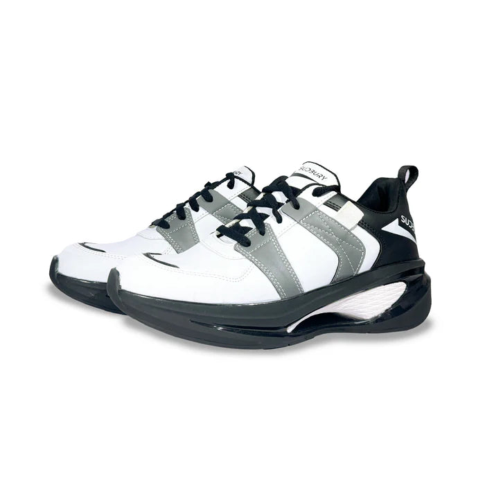 Sudbury FlexRush | White-Grey Men’s Sneakers for Running & Streetwear