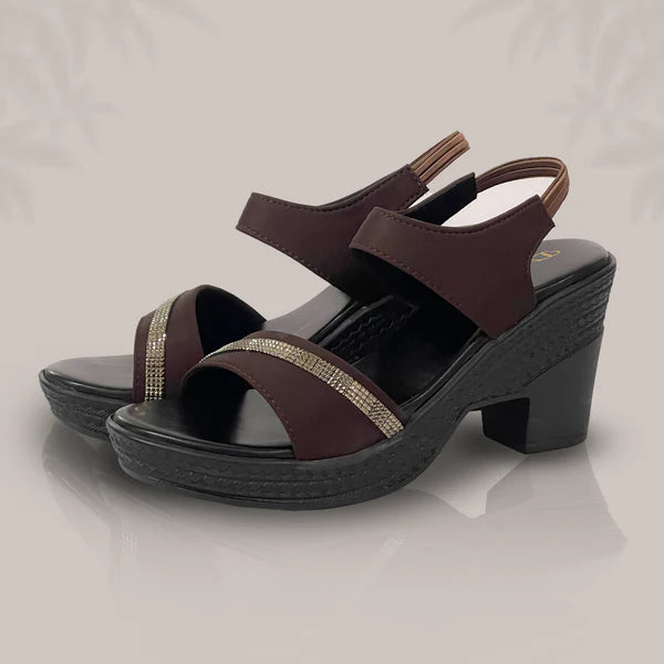 Wine Shimmer Party Wedges – Stylish Heels for Every Celebration