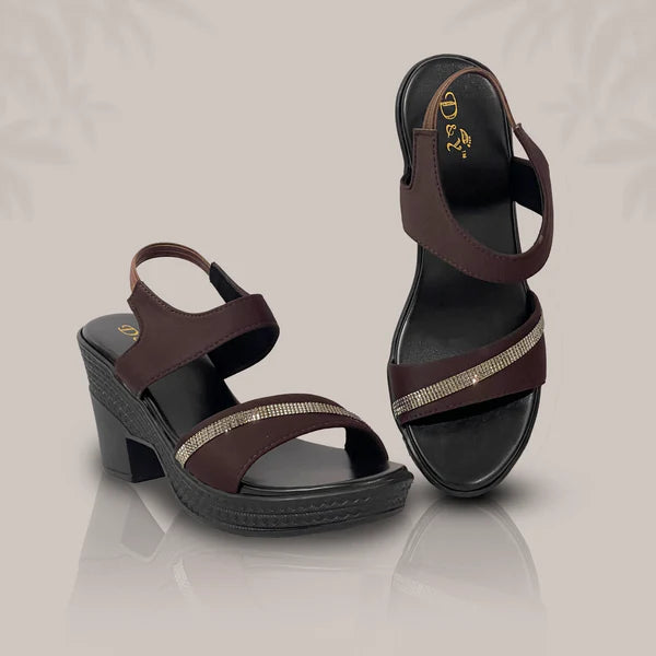 Wine Shimmer Party Wedges – Stylish Heels for Every Celebration