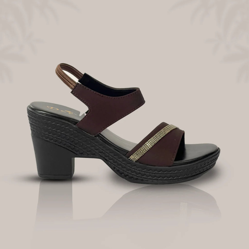 Wine Shimmer Party Wedges – Stylish Heels for Every Celebration