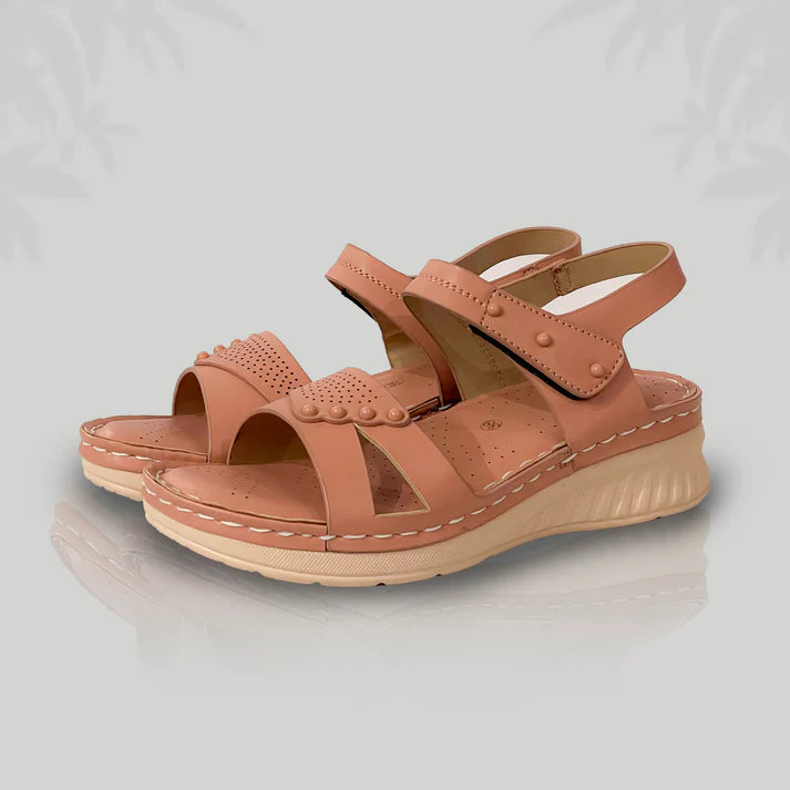 Blush Pink Wedge Sandals for Women | Comfortable Everyday Footwear