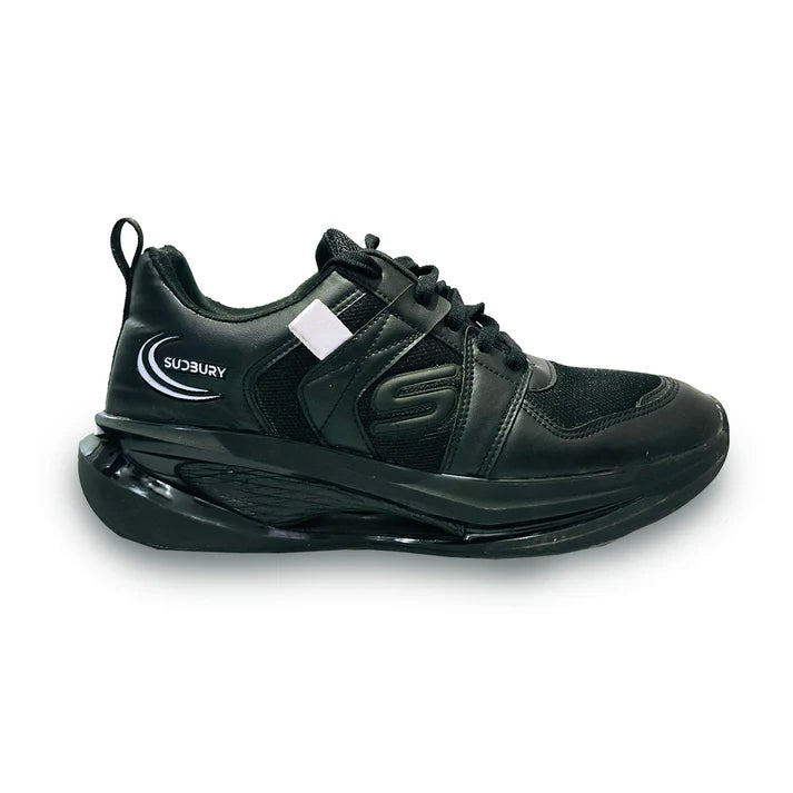 PowerStride Max | All-Black Athletic Sneakers for Men – Cushioned, Stylish & Durable