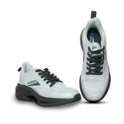Sudbury AeroStep – White & Black Running Sneakers