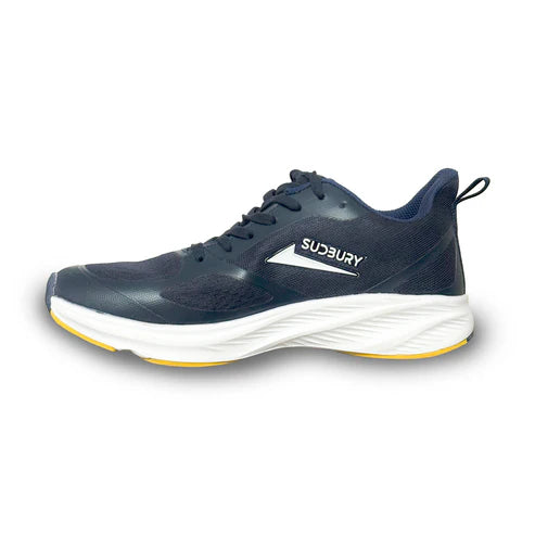 Men’s Navy Blue Running Shoes – Lightweight Trainers with Cushioned Sole by Sudbury