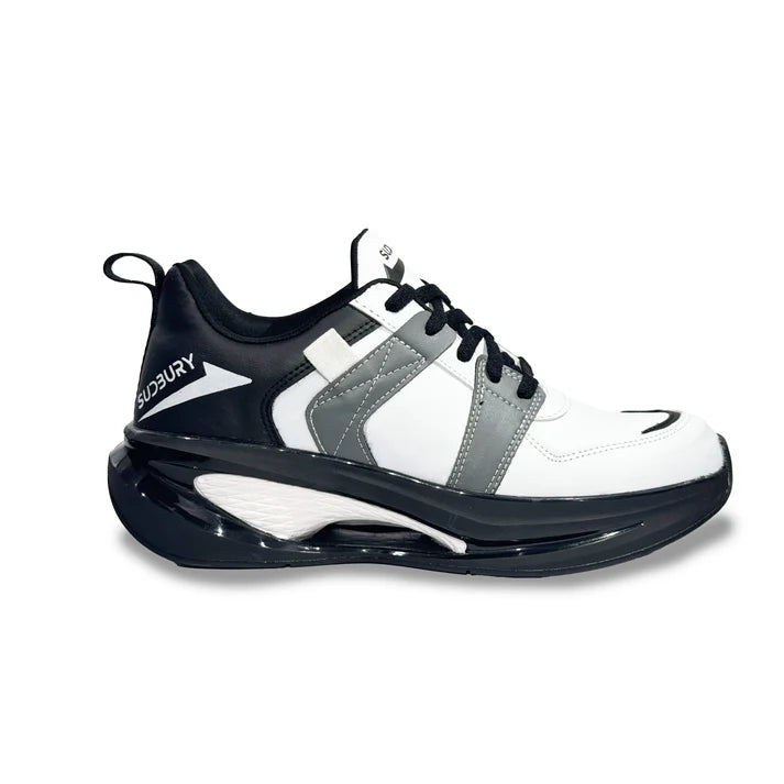 Sudbury FlexRush | White-Grey Men’s Sneakers for Running & Streetwear