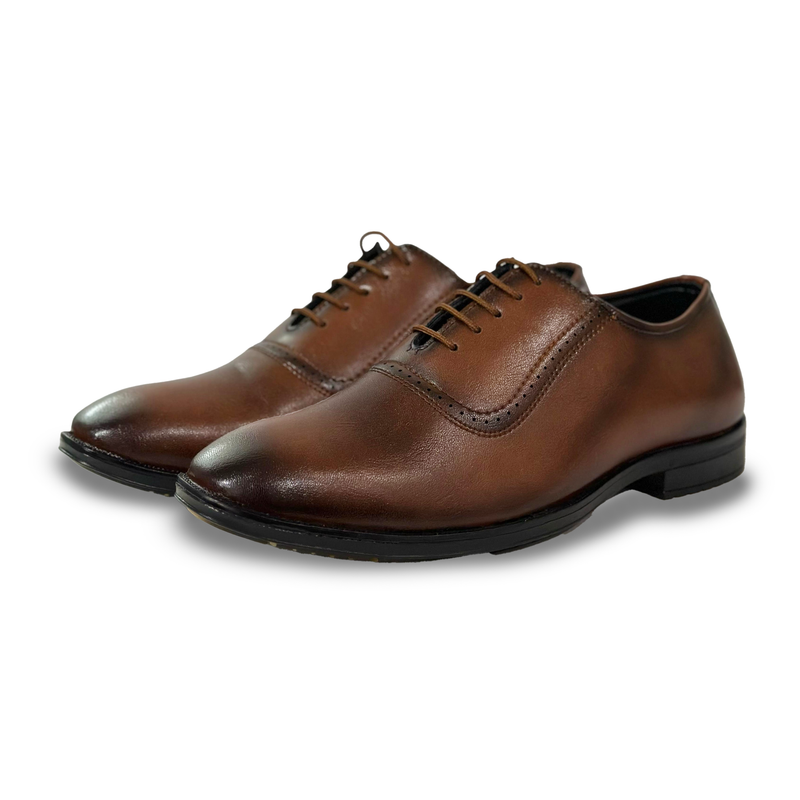 Men’s Cognac Leather Oxford Dress Shoes – Formal Lace-Up by Sudbury