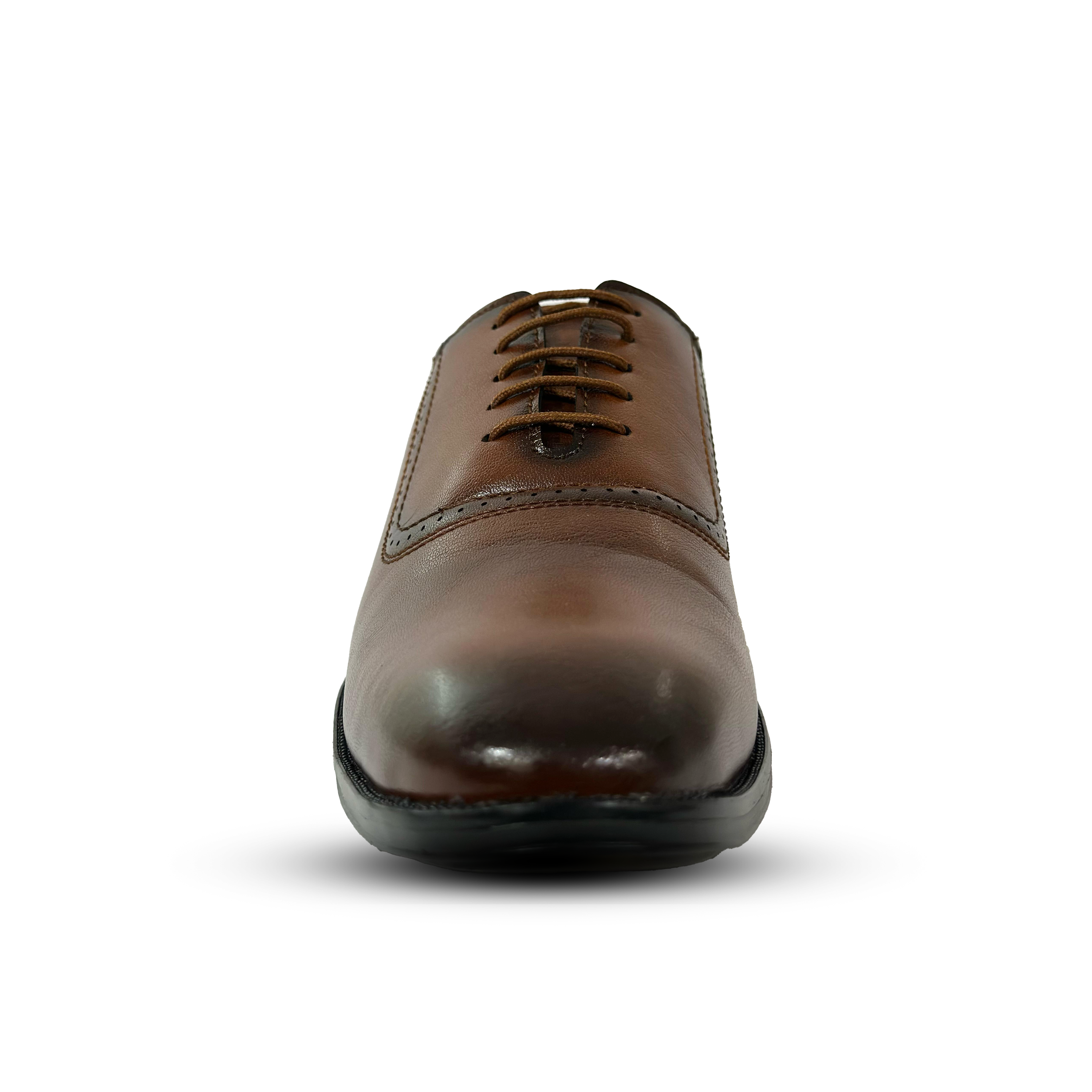 Men’s Cognac Leather Oxford Dress Shoes – Formal Lace-Up by Sudbury