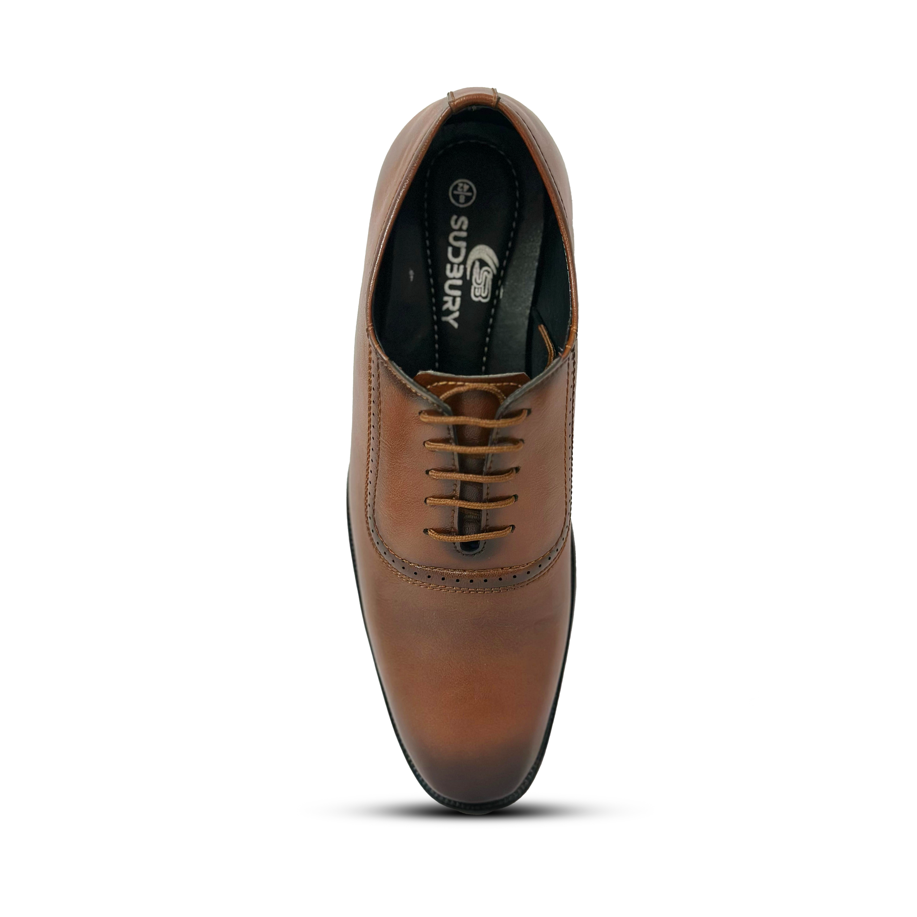 Men’s Cognac Leather Oxford Dress Shoes – Formal Lace-Up by Sudbury