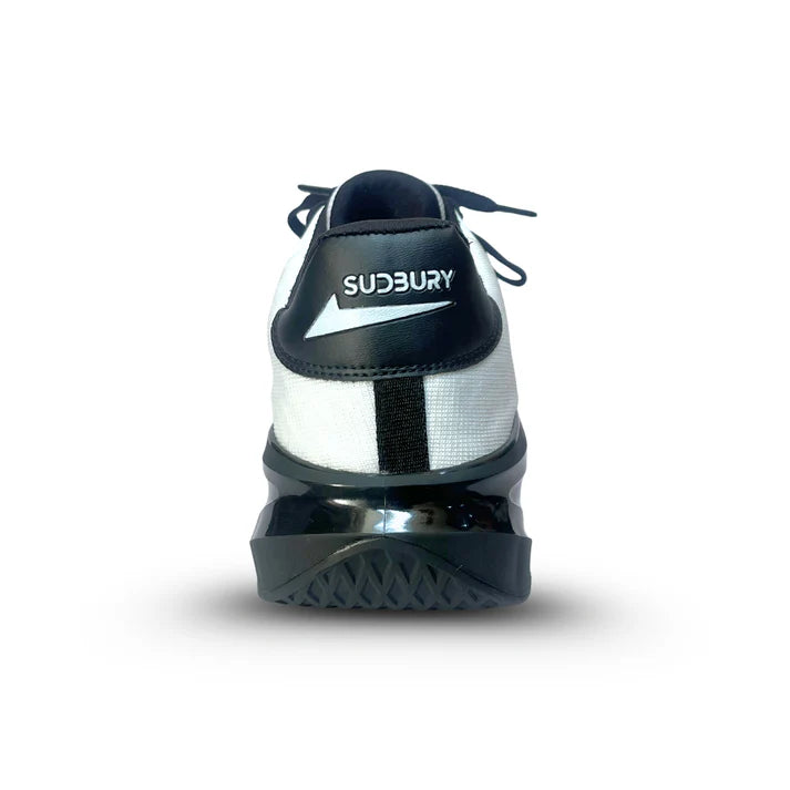 Sudbury EdgeLite | Ultra-Light White Sneakers with Black Laces – Men’s Comfort Trainers