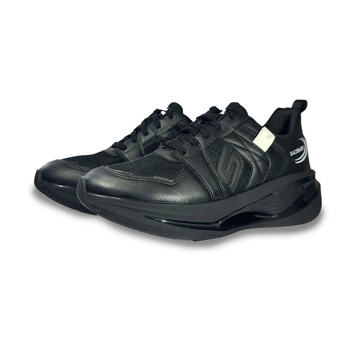 PowerStride Max | All-Black Athletic Sneakers for Men – Cushioned, Stylish & Durable