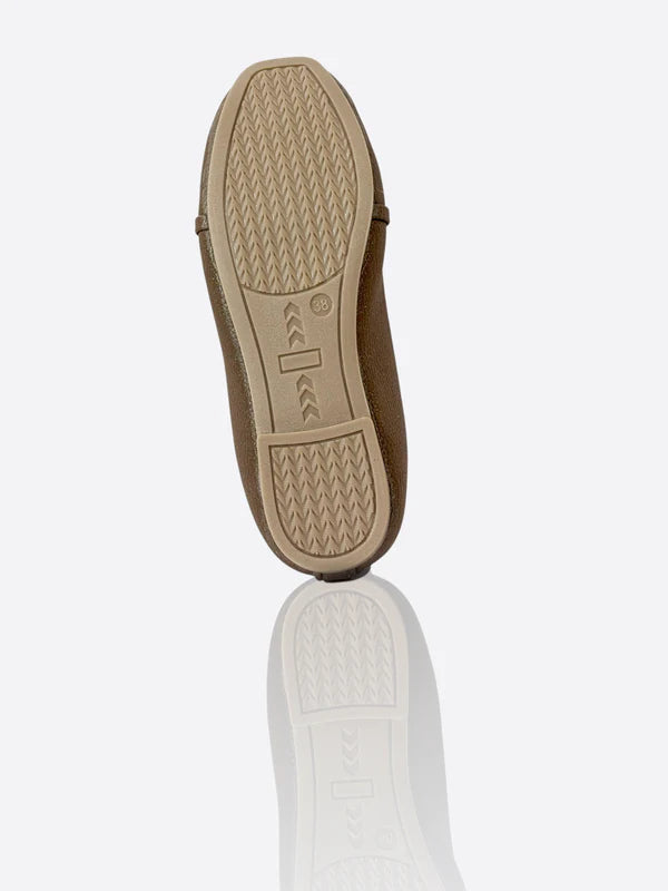 Royal Brown – Luxe Gold Buckle Women’s Formal Loafers