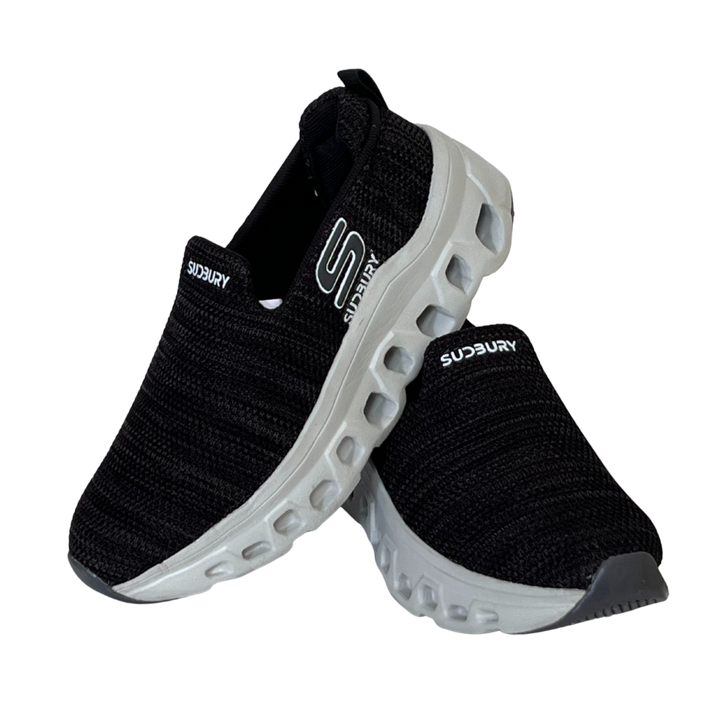 Sudbury Fusion Rider — Men's Black Slip-On Sneakers