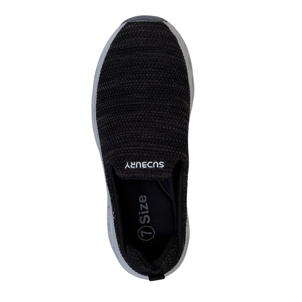 Sudbury Fusion Rider — Men's Black Slip-On Sneakers