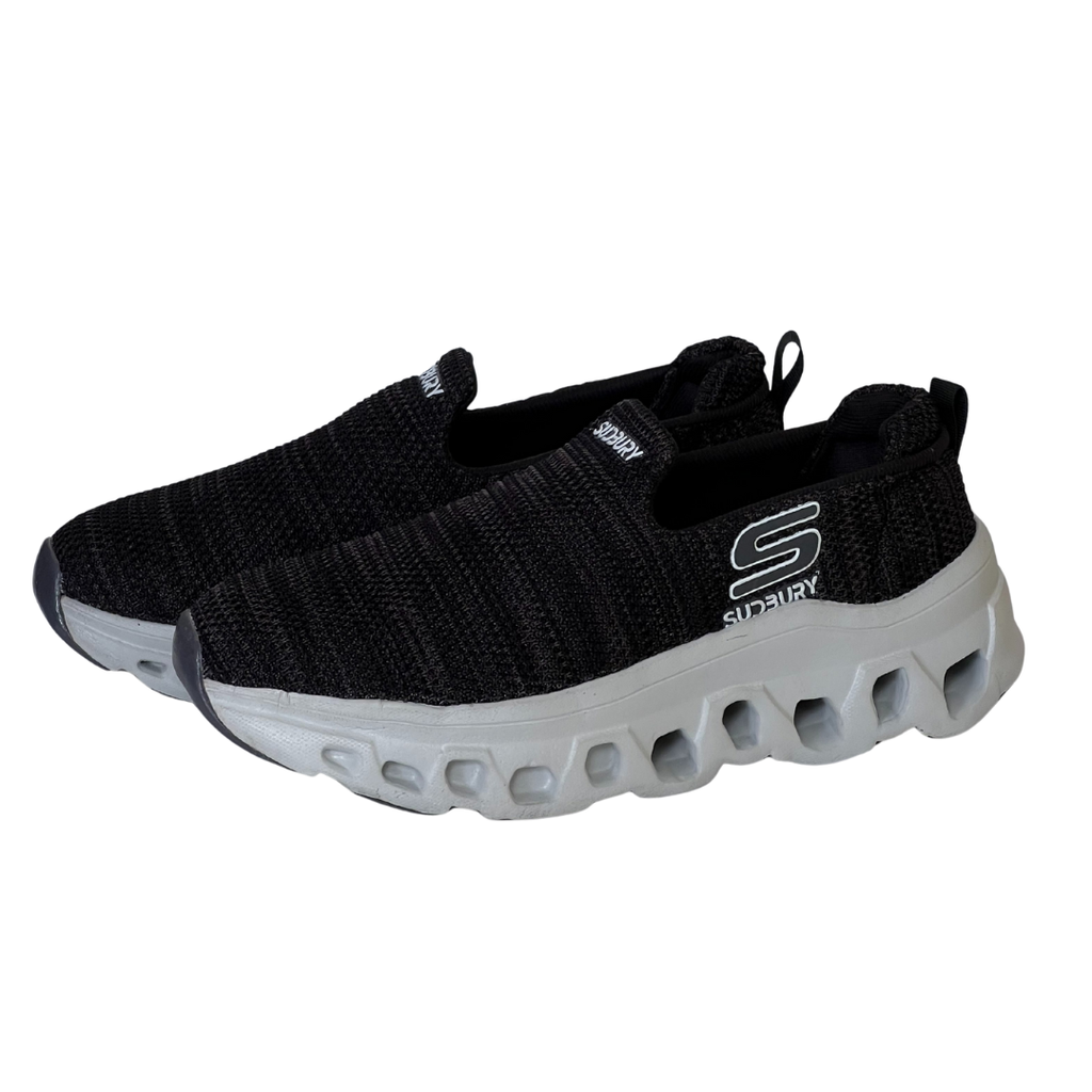 Sudbury Fusion Rider — Men's Black Slip-On Sneakers