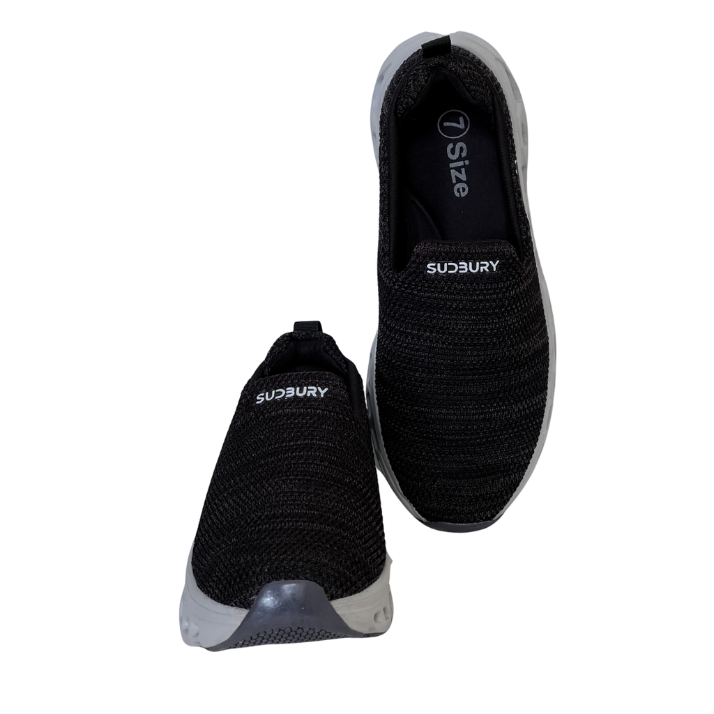 Sudbury Fusion Rider — Men's Black Slip-On Sneakers
