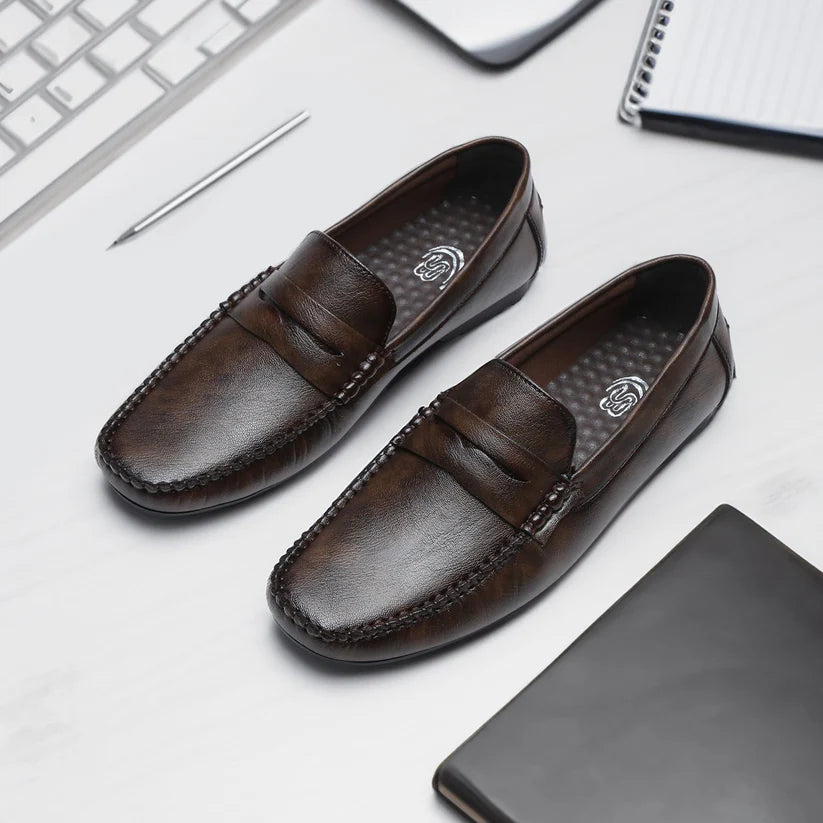 Sudbury ComfortLoaf – Men’s Brown Slip-On Loafers | Premium Comfort