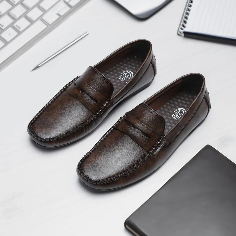 Sudbury ComfortLoaf – Men’s Brown Slip-On Loafers | Premium Comfort