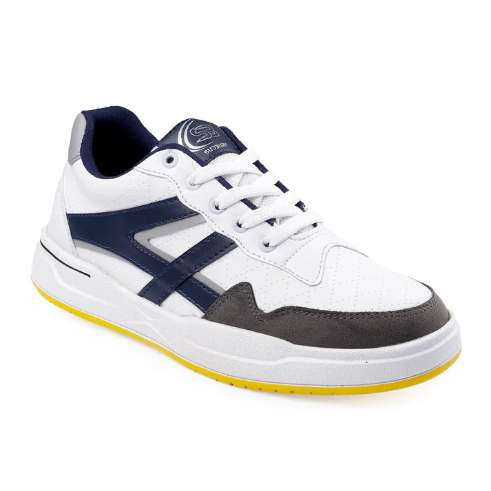 Sudbury StreetPulse – White & Navy Stylish Sneakers for Men | Lightweight & Trendy