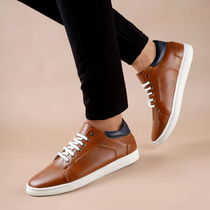 Sudbury LuxeStride – Premium Lace-Up Sneakers for Men | Stylish & Cushioned