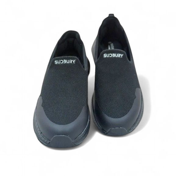 Sudbury Black Mesh Slip-On Sneakers for Men – Lightweight, Breathable & Stylish