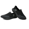 Sudbury Black Mesh Slip-On Sneakers for Men – Lightweight, Breathable & Stylish